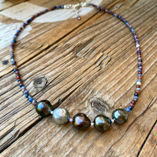 Load image into Gallery viewer, Rubies Sapphires Tahitian Pearl Luxe Necklace