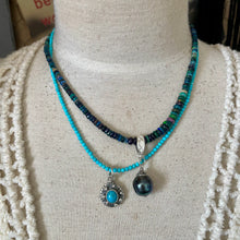 Load image into Gallery viewer, Petite Graduated Sleeping Beauty Turquoise Necklace with custom Sleeping beauty pendant