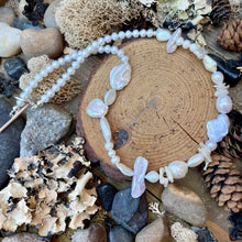 Load image into Gallery viewer, Luminous Freshwater Edison Keshi and Biwa pearl Necklace