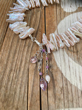 Load image into Gallery viewer, Blush Pink Freshwater Biwa Pearl Rubies and Pink Tourmaline Necklace