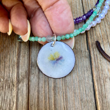 Load image into Gallery viewer, SALE Jadeite, Baroque Pearl Amethyst Gemstone Hand Enameled Pendant Necklace