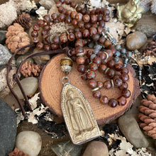 Load image into Gallery viewer, SALE Long or short Tibetan Agate Custom Buddha Pearl Beaded Necklace