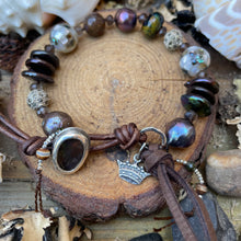 Load image into Gallery viewer, Beach Collection Abalone button Bracelet