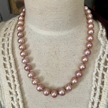 Load image into Gallery viewer, Natural Large High end Pink Edison Pearl Leather Necklace