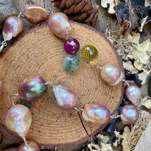 Load image into Gallery viewer, Flawless Baroque Pearls High End Gemstones artisan silver heart toggle