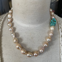 Load image into Gallery viewer, Quality Teardrop Edison Pearls High end Turquoise Necklace