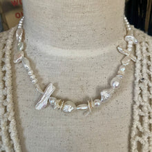 Load image into Gallery viewer, Luminous Freshwater Edison Keshi and Biwa pearl Necklace