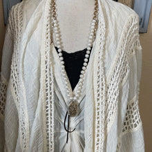 Load image into Gallery viewer, Luminous White Freshwater Pearls with custom artisan Angel/Heart Pendant
