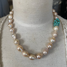 Load image into Gallery viewer, Quality Teardrop Edison Pearls High end Turquoise Necklace