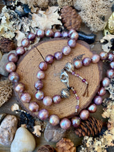 Load image into Gallery viewer, Luminous Natural Purple Edison Pearl Sterling Necklace