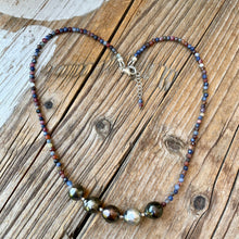 Load image into Gallery viewer, Rubies Sapphires Tahitian Pearl Luxe Necklace