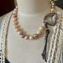 Load image into Gallery viewer, Candy Edison Pearls Artisan Geode Toggle Necklace