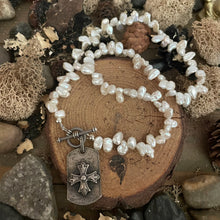 Load image into Gallery viewer, Freshwater Keshi Pearl Sterling Silver Necklace