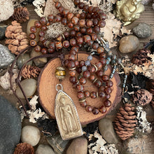 Load image into Gallery viewer, SALE Long or short Tibetan Agate Custom Buddha Pearl Beaded Necklace