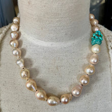 Load image into Gallery viewer, Quality Teardrop Edison Pearls High end Turquoise Necklace