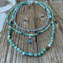 Load image into Gallery viewer, SALE Jadeite Kyanite London Blue Topaz Short Necklace