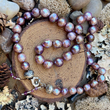 Load image into Gallery viewer, Luminous Natural Purple Edison Pearl Sterling Necklace