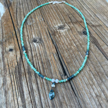 Load image into Gallery viewer, SALE Jadeite Kyanite London Blue Topaz Short Necklace