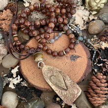 Load image into Gallery viewer, SALE Long or short Tibetan Agate Custom Buddha Pearl Beaded Necklace