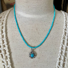 Load image into Gallery viewer, Petite Graduated Sleeping Beauty Turquoise Necklace with custom Sleeping beauty pendant