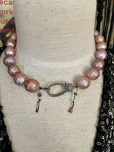 Load image into Gallery viewer, High End Large Dragonscale Edison Pearl Pave Diamond Necklace
