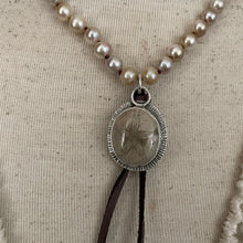 Load image into Gallery viewer, Luminous Natural Freshwater Pearls with custom artisan Sand Dollar Pendant
