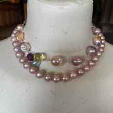 Load image into Gallery viewer, Flawless Baroque Pearls High End Gemstones artisan silver heart toggle
