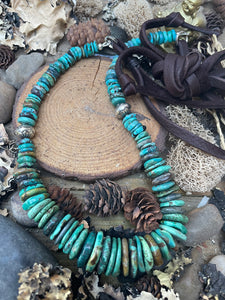 Chunky Graduated Turquoise Necklace