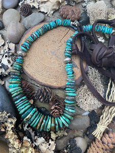 Chunky Graduated Turquoise Necklace