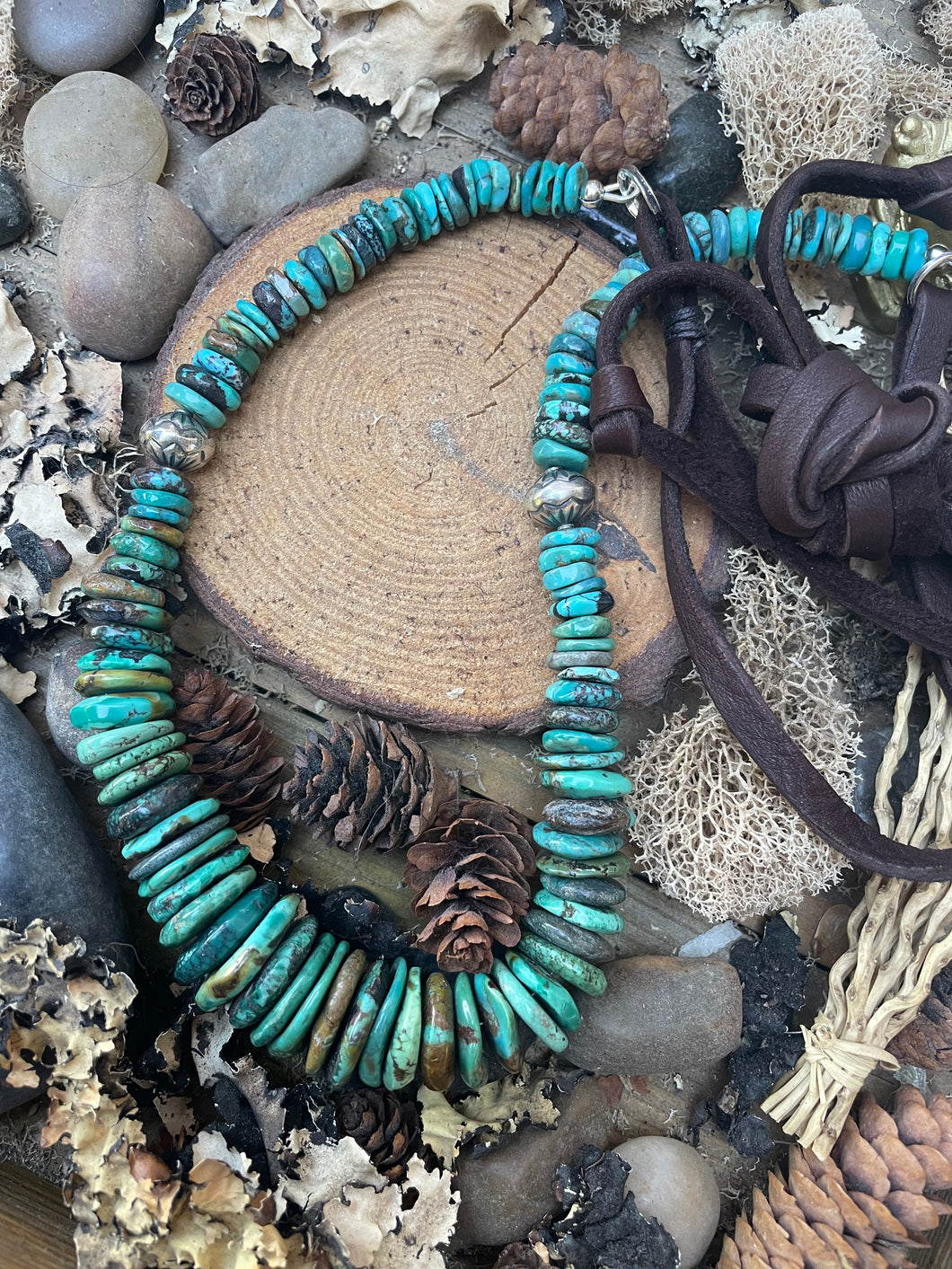 Chunky Graduated Turquoise Necklace