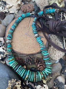 Chunky Graduated Turquoise Necklace