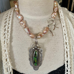 Rose Pink Baroque Pearl Necklace