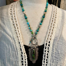 Load image into Gallery viewer, Turquoise Nugget Necklace or triple wrap bracelet
