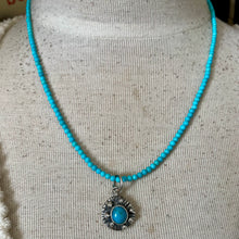 Load image into Gallery viewer, Petite Graduated Sleeping Beauty Turquoise Necklace with custom Sleeping beauty pendant
