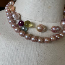 Load image into Gallery viewer, Flawless Baroque Pearls High End Gemstones artisan silver heart toggle
