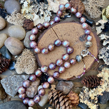 Load image into Gallery viewer, Luminous Natural Purple Edison Pearl Sterling Necklace
