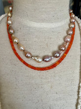 Load image into Gallery viewer, Natural teardrop Baroque Pearl Sterling Necklace
