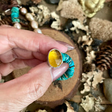 Load image into Gallery viewer, Double Strand Golden Bronze Edison Drop Pearls Blue Turquoise Citrine Button Bracelet
