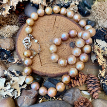 Load image into Gallery viewer, Luminous champagne Edison Pearl Necklace
