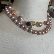 Load image into Gallery viewer, Flawless Baroque Pearls High End Gemstones artisan silver heart toggle

