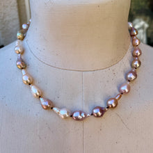 Load image into Gallery viewer, Natural teardrop Baroque Pearl Sterling Necklace
