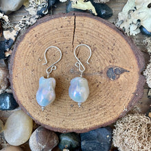 Load image into Gallery viewer, Luminous Baroque Pearl Sterling Silver Dangle Earrings
