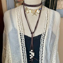 Load image into Gallery viewer, Leather Seashore Lariat Necklace
