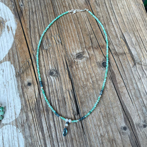 Jadeite Kyanite London Blue Topaz Short Necklace