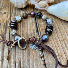 Load image into Gallery viewer, Beach Collection Abalone button Bracelet
