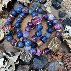 Artisan Tree of Life/Heart two sided beaded bracelet