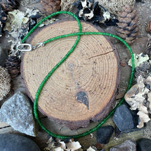 Load image into Gallery viewer, Petite Rare Tsavorite Garnet Faceted Beaded Short Necklace
