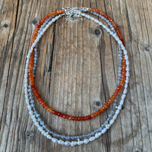 Load image into Gallery viewer, Petite Labradorite Short Necklace with Sterling balls
