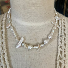Load image into Gallery viewer, Luminous Freshwater Edison Keshi and Biwa pearl Necklace
