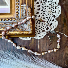 Load image into Gallery viewer, Natural teardrop Baroque Pearl Sterling Necklace
